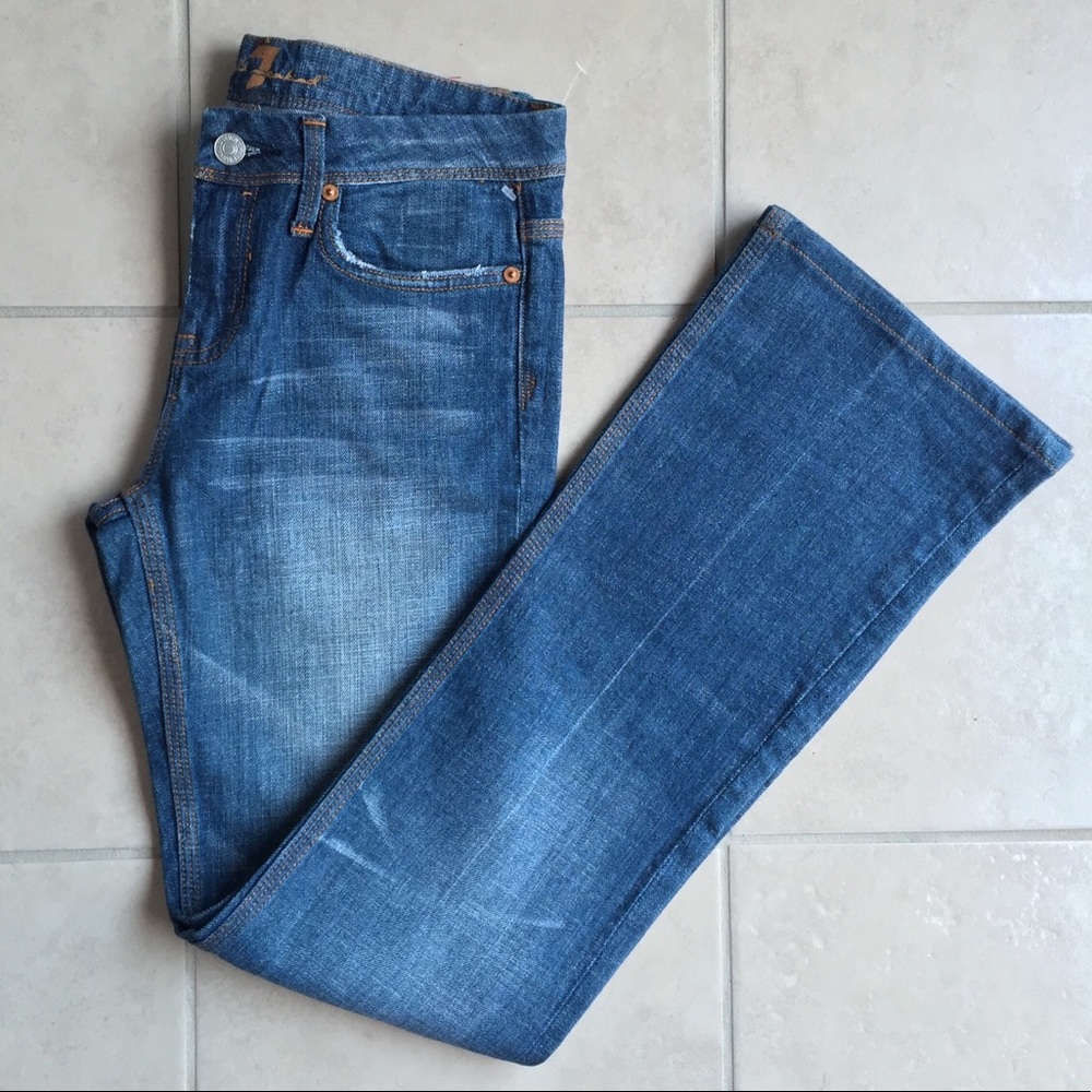 7 For All Mankind Boot Cut Embellished Jea…